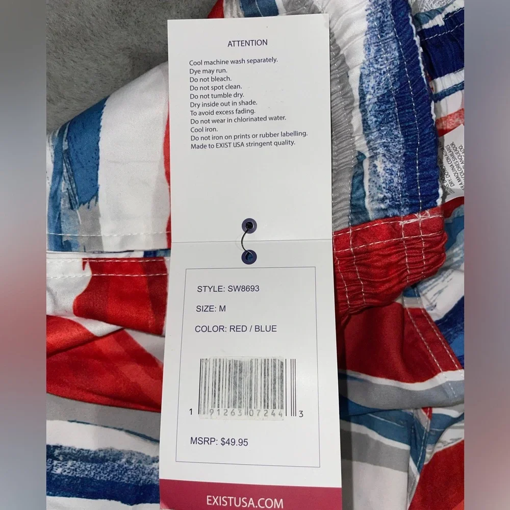 🇺🇸NWT Men's Red and Blue Swim Shorts